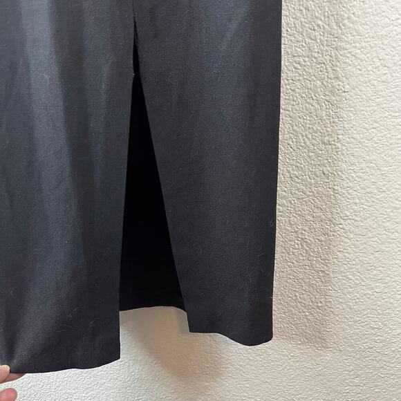 Vintage Scarlett Lace & Embroidered Short Sleeve Black Sheath Dress Size 4P - Picture 7 of 9